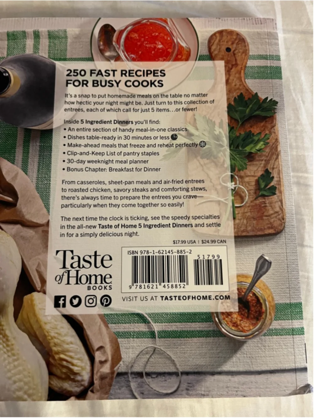 Taste of Home Cookbooks 5 Ingredient Dinners